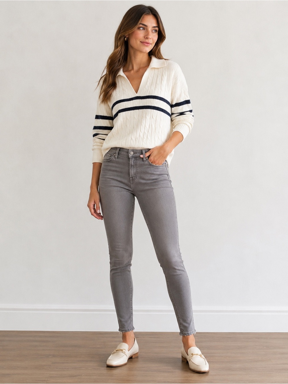 J. Crew Slim Grey Skinny Jeans - Women's